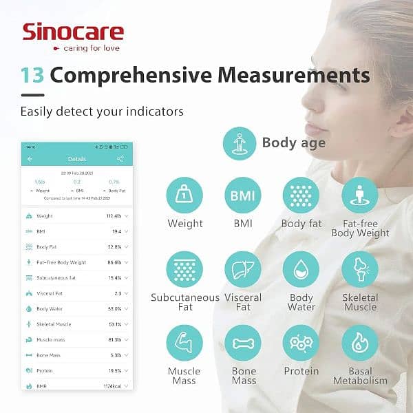 SINOCARE DIGITAL SMART BODY WEIGHT SCALE 1