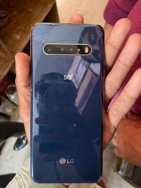 LG v60 thing 5g Android 13 crack on front or back 4