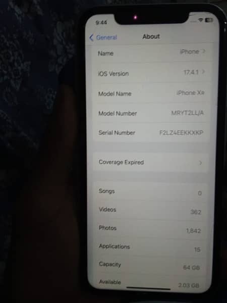 i phone xR 64 gb jv waterpsck condition 10/9 4