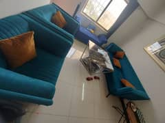 4 seater sofa set sea green color for sale condition like brand new