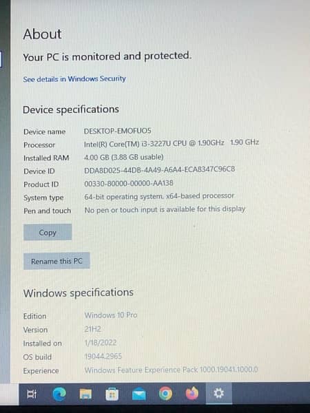 Dell Inspiron 3521  I-3  (4/256 SSD ) 3rd Gen 1