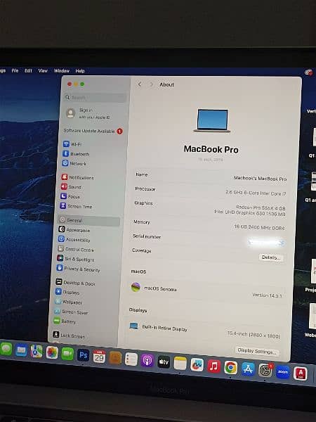 MacBook Pro 2019 (i7 9th gen 4gb amd card) 1