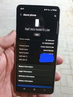 salam i want to sale my phone note 10 lite