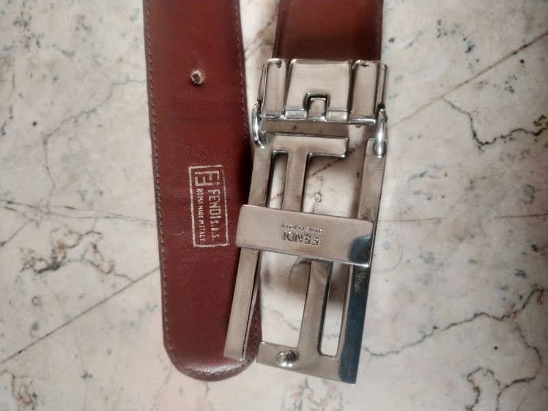 Fendi Leather Belt  Size: 34 to 38 3