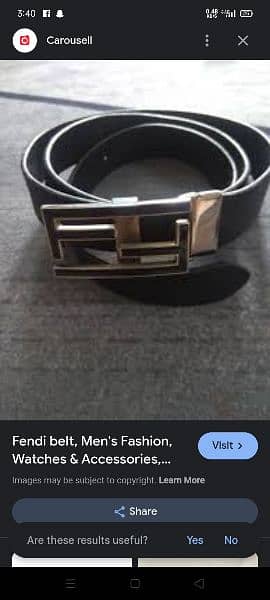 Fendi Leather Belt  Size: 34 to 38 6
