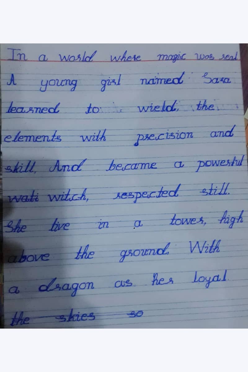 Handwriting Assignment work 1