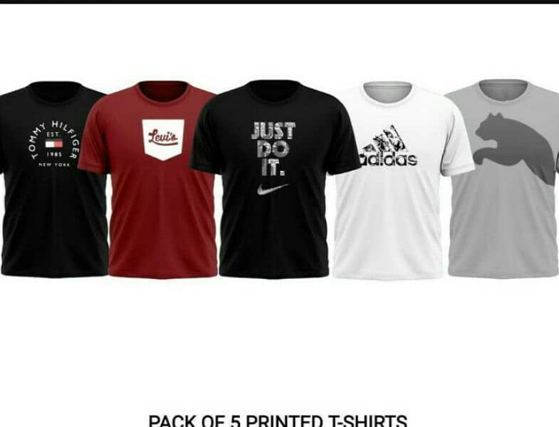 Print T, Shirts pack of 5
Just in price. 2000 And  3 sizes Available 5