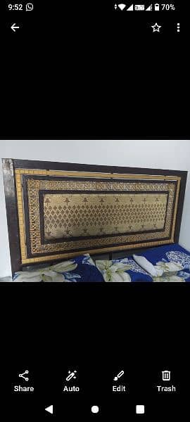 16 gauge iron Double bed with mattress 1