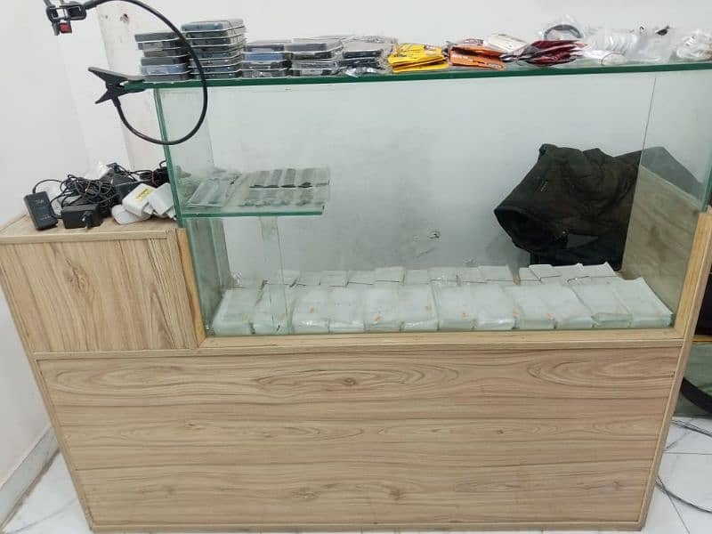 2 Counter used 2 month likely New Courter) (25 Glass Shelves) for Sale 1