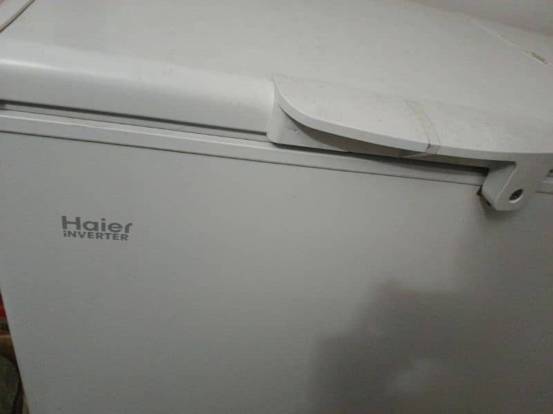 03074797950.1 month use 545 haier Invertor deep freezer 0