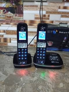 UK imported BT twin color display cordless phone brand new condition