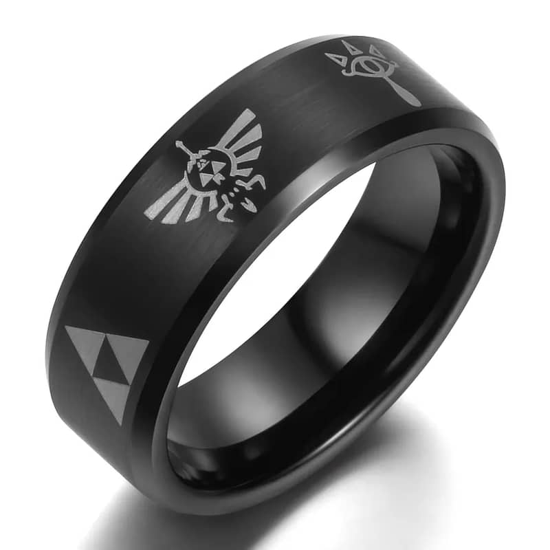 The Legend of Zeldas Triforce Triangle Symbol Band Ring for Men Women 1