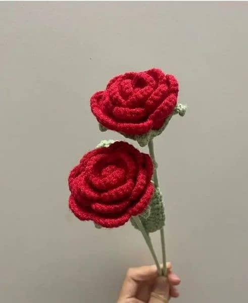 Beautiful handmade Rose Crochet flower bouquet 2
