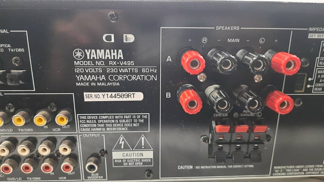 YAMAHA  RX-V495   Amplifier-Tuner-Audio-Video 4