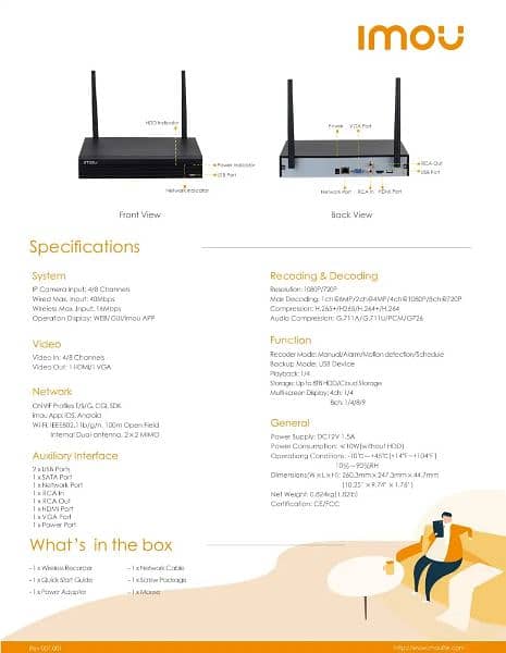 IMOU 4CH wifi NVR for wireless cameras 3