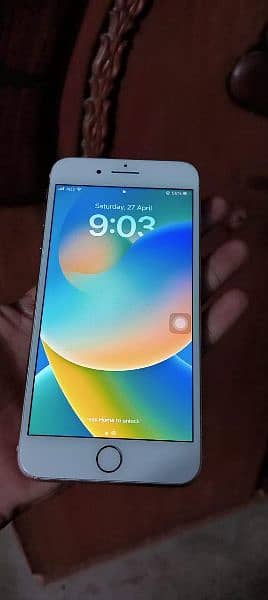 iPhone 8 plus 64 GB  PTA aprov Battery 100 condition 10/10 argent need 2