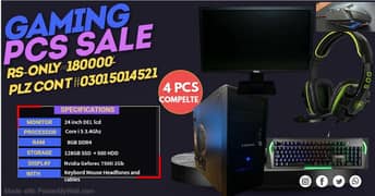 Gaming pcs sale Complete sets with accessories