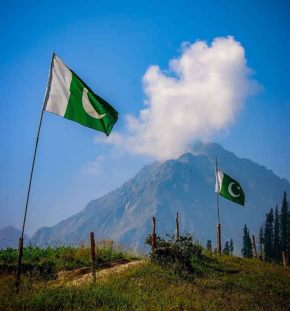 Azad Kashmir Flag , flag of kashmir , Flag of Azad Kashmir , Lahore 14