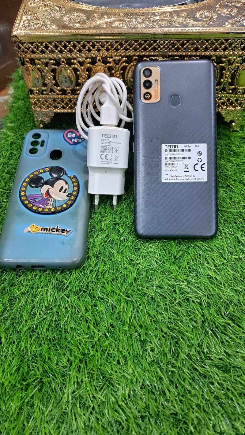 ‍Tecno  Spark 7T 4/64 with original charger for Sale   Origin 6