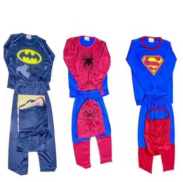 3 Pcs kids Sititch Dry fit Micro Superman costume Cash on Delivery 0