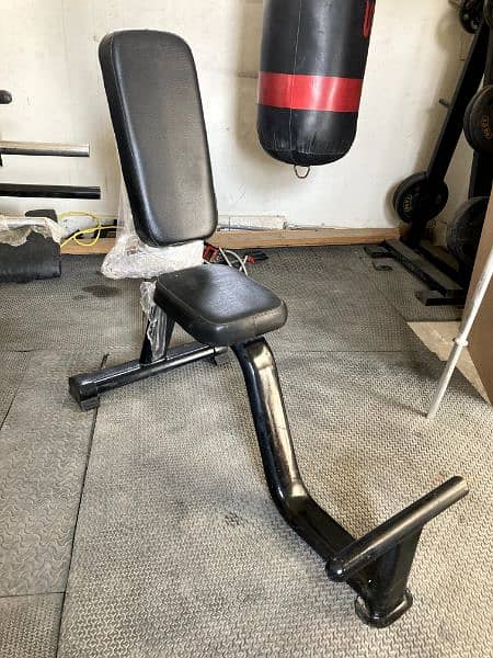 Dumbell rack, Dumbells, plates and benches 15