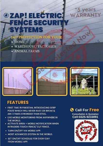 Zap! Electric Fence Security System 7