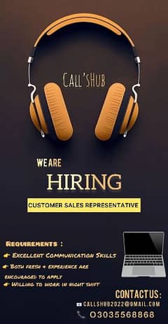 call center job for male and female
