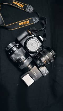 Nikon D5300 with two lenses Nikon 18-70mm and Tamron 70-300mm