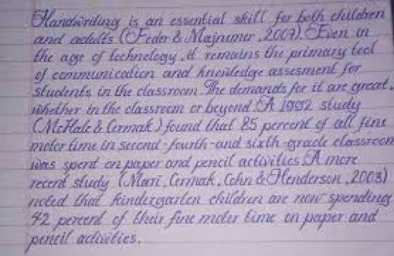 handwriting assessment work 10