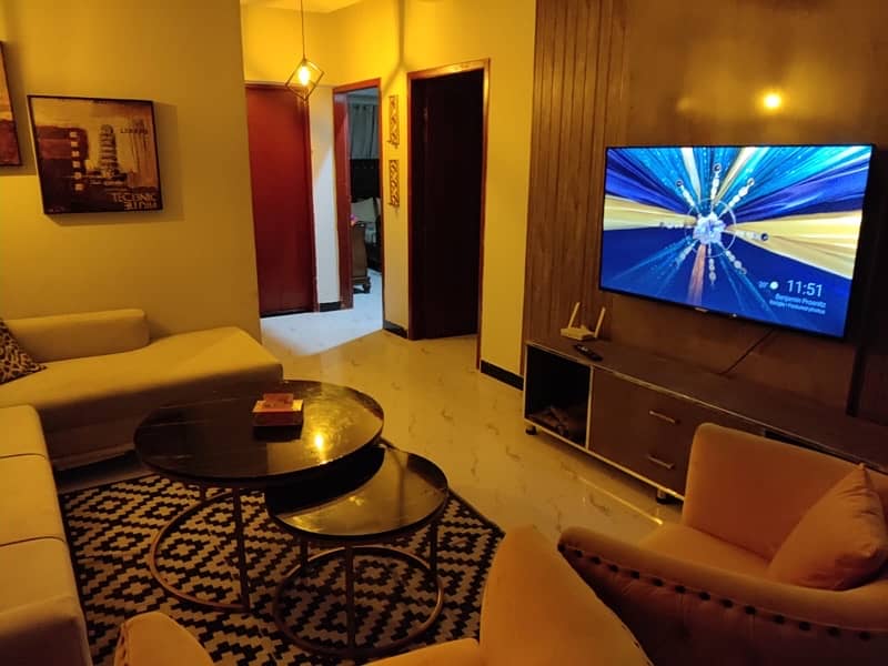 F11 daily basis one bed plus tv lounge for rent with all basic 2