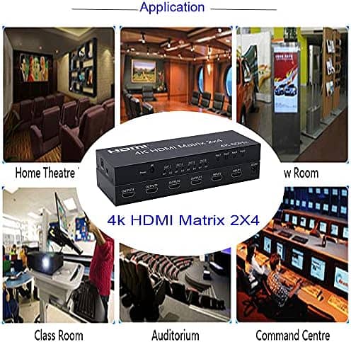 2x4 HDMI Matrix Switch 4K 60Hz 2 in 4 out 14