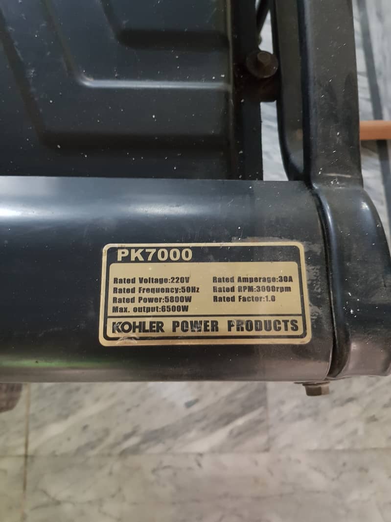 Kohler powerator gasoline generator pk 7000 7