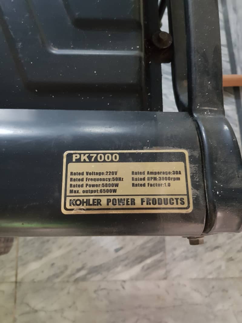 6.5 kv Generator PETROL + GAS KIT (PK 7000 Kohler powerator) 7