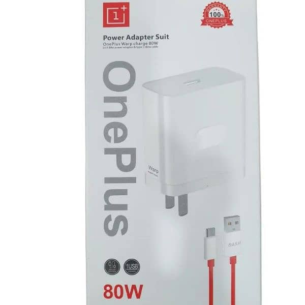 80W OnePlus Warp Charging Adapter With Cable - Power Adapter Suit 0