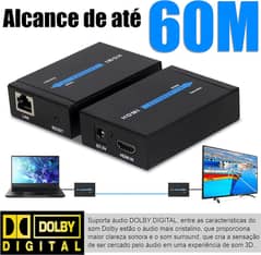 HDMI Extender Over Single Cat 5E/6 60M Support Full HD 1080P 3D HDCP
