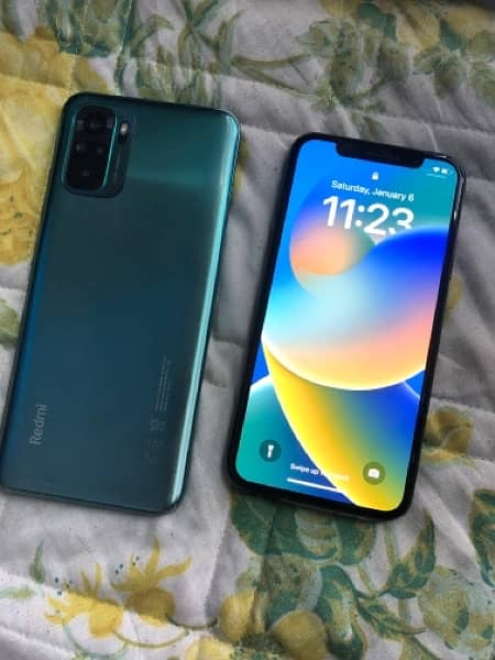 IPhone X non pta and redmi not 10 for sale 1