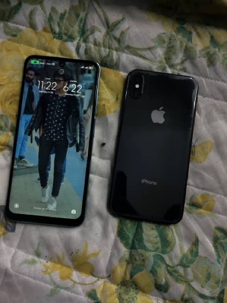 IPhone X non pta and redmi not 10 for sale 3