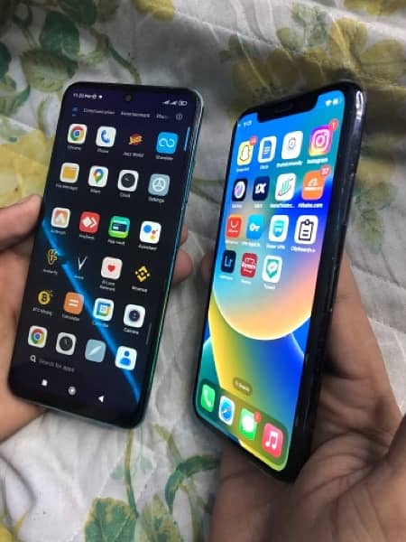 IPhone X non pta and redmi not 10 for sale 4