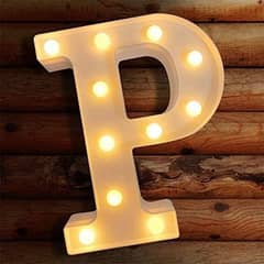 LED Alphabet letter P Lights Alphabet Light Up Marquee