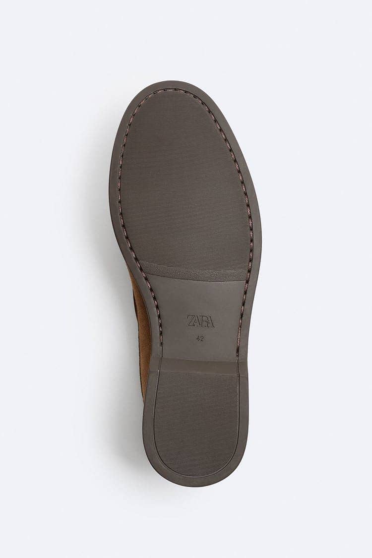 Imported Footwear: ZARA SPLIT SUEDE LEATHER DECK SHOES 3