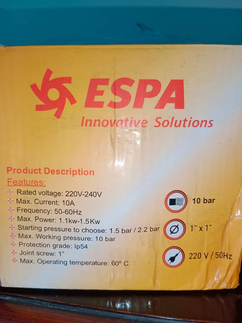 ESPA Pressure Switch for Water Pump 6