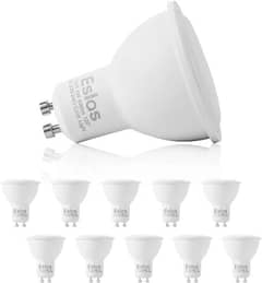 Eslas GU10 LED Bulbs Cool White 6000K, 6W 600LM, 60W 0