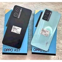 Oppo A57 2023 6gb 128gb dual sim box all accessories pta approved