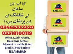 SAK Movers Packers Rent a Shehzore Pickup Mazda Truck Cargo Service