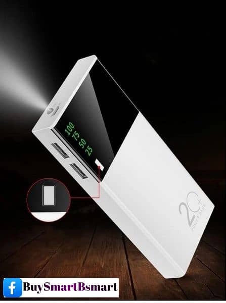 Power Bank Portable 10000mah With Digital Display, High Capacity 3.0 2