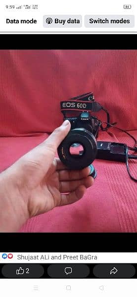 Canon 60d with box And 50mm canon lense 1