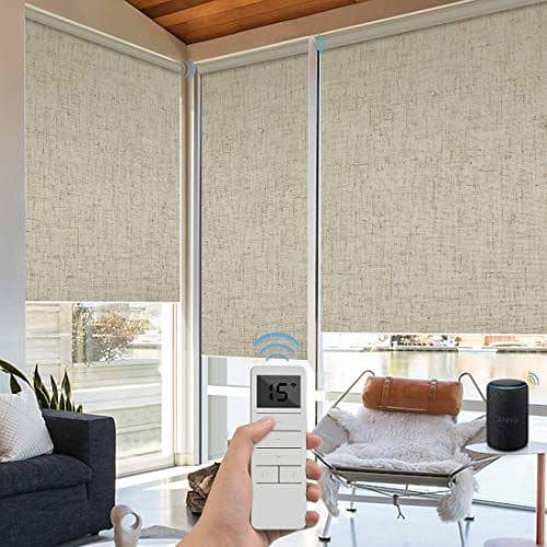 automatic remote control blinds roller blinds curtain track window 1