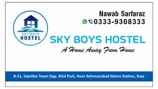 Sky Boys Hostel near Rehmanabad Metro station