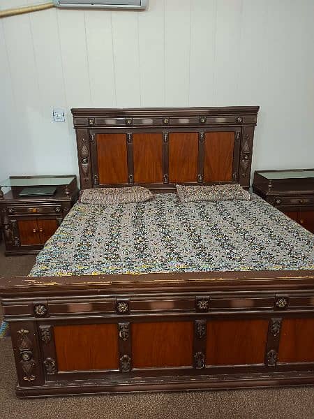 Bed set double bed with dressing table 3