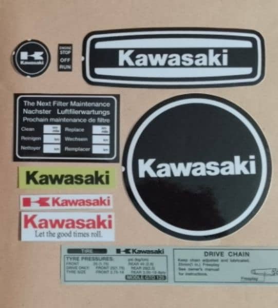 Kawasaki Engine Sticker kit 2
